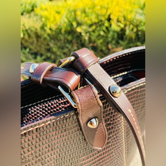 Dooney & Bourke Python Embossed Leather Tote - Picture 9 of 11